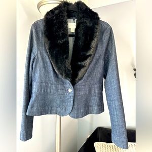 White House Black Market Jean Jacket Sz 12